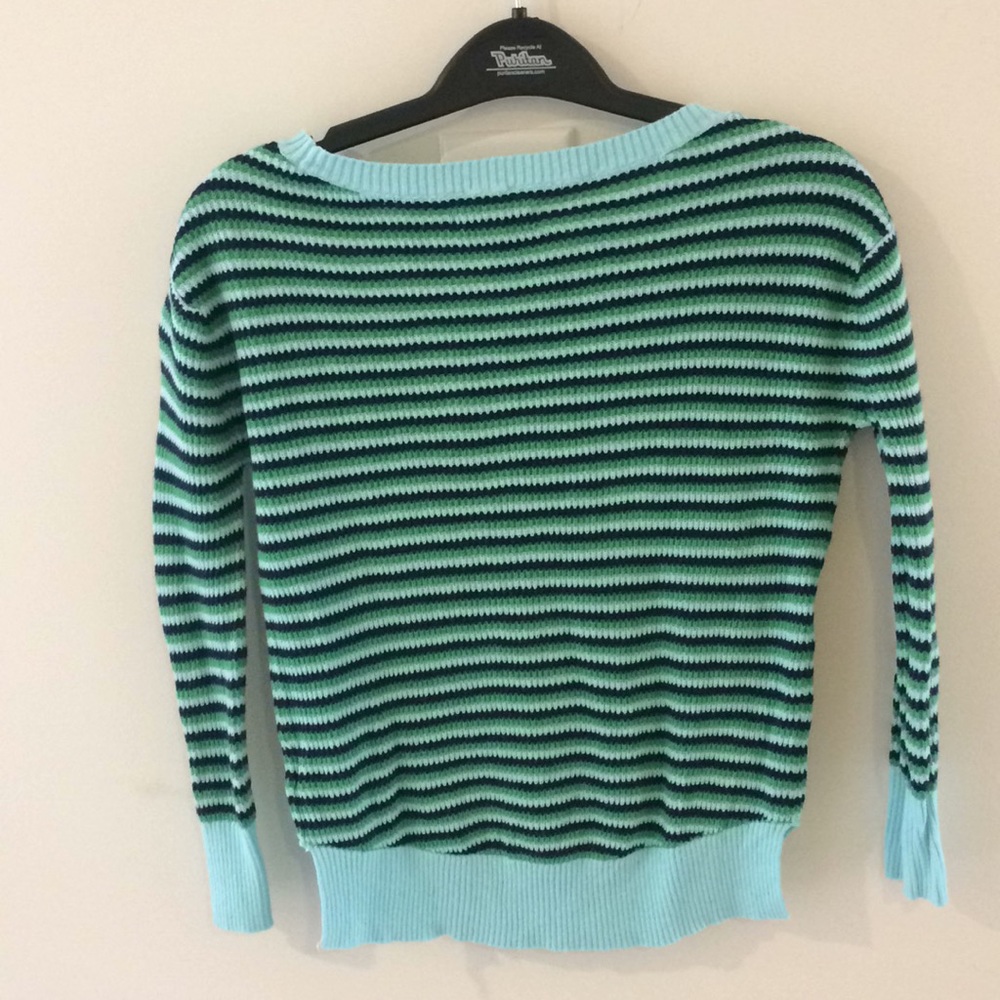 Nordstrom Tucker & Tate Striped‎ Green and Blue Sweater - Picture 4 of 4
